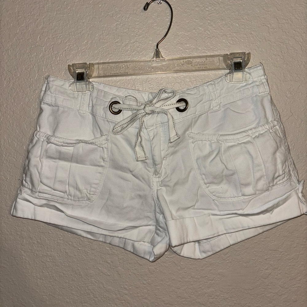 Roxy white cargo loose shorts